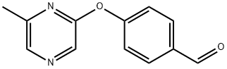 4-(6-甲基吡嗪-2-氧基)苯甲醛 结构式