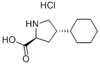 反式-4-环己基-L-脯氨酸盐酸盐 结构式