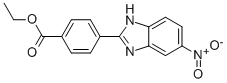 4-(5-NITRO-1H-BENZIMIDAZOL-2-YL)BENZOIC ACID ETHYL ESTER 结构式