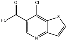 7-氯噻吩并[3,2-B]吡啶-6-羧酸 结构式