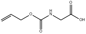 N-{[(Prop-2-en-1-yl)oxy]carbonyl}glycine, ({[(Prop-2-en-1-yl)oxy]carbonyl}amino)acetic acid 结构式