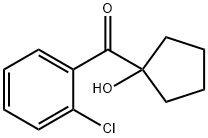 (2-氯苯基)(1-羟基环戊基)甲酮 结构式