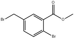 2-溴-5-(溴甲基)苯甲酸甲酯 结构式