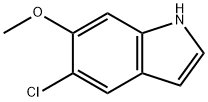 5-氯-6-甲氧基-1H-吲哚 结构式