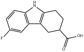 6-氟-2,3,4,9-四氢-1H-咔唑-3-甲酸 结构式