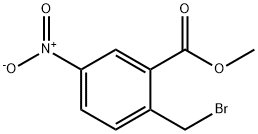 2-溴甲基-5-硝基苯甲酸甲酯 结构式