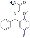 2-[[(5-Fluoro-2-methoxyphenyl)phenylmethylene]amino]acetamide 结构式