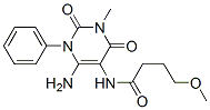 Butanamide,  N-(6-amino-1,2,3,4-tetrahydro-3-methyl-2,4-dioxo-1-phenyl-5-pyrimidinyl)-4-methoxy- 结构式