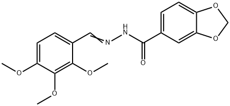 1,3-BENZODIOXOLE-5-CARBOXYLIC ACID, [(2,3,4-TRIMETHOXYPHENYL)METHYLENE]HYDRAZIDE 结构式