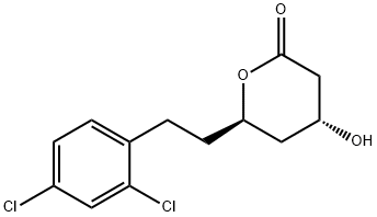 7-(2,4-dichlorophenyl)-3-hydroxy-5-heptanolide 结构式