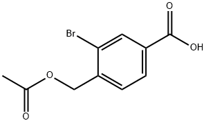 4-(乙酰氧基甲基)-3-溴苯甲酸 结构式