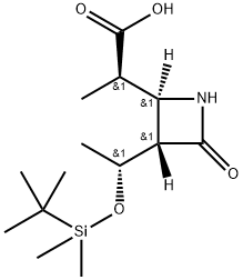 (3S,4S)-3-((R)-1-(叔丁基二甲基硅氧基)乙基)-4((R)-1-甲酰乙基)-2-氮杂环丁酮 结构式