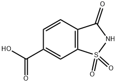 3-氧代-2,3-二氯-1,2-苯异硫唑-6-羧酸 1,1-二氧化物 结构式