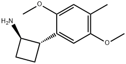 2-(2,5-dimethoxy-4-methylphenyl)cyclobutylamine 结构式