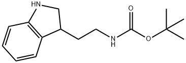 (2-(吲哚啉-3-基)乙基)氨基甲酸叔丁酯 结构式