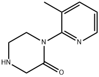 1-(3-甲基-2-吡啶基)-2-哌嗪酮 结构式