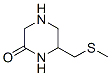 2-Piperazinone,  6-[(methylthio)methyl]- 结构式