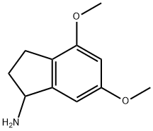 2,3-DIHYDRO-5,7-DIMETHOXY-1H-INDEN-1-AMINE 结构式