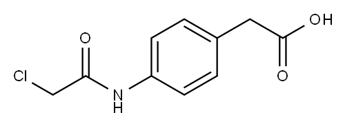2-[4-(2-氯乙酰胺)苯基]乙酸 结构式