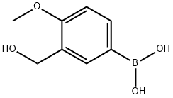 (3-羟甲基-4-甲氧基苯基)硼酸 结构式