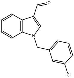 1-(3-氯苄基)-1H-吲哚-3-甲醛 结构式