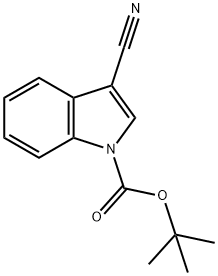 tert-butyl 3-cyano-1H-indole-1-carboxylate 结构式