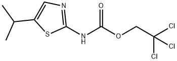 Carbamic  acid,  [5-(1-methylethyl)-2-thiazolyl]-,  2,2,2-trichloroethyl  ester  (9CI) 结构式