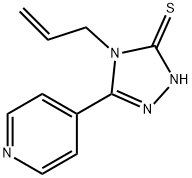 3H-1,2,4-三唑-3-硫酮,2,4-二氢-4-(2-丙烯基)-5-(4-吡啶基)- 结构式