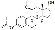 17 alpha-iodovinyl-11 beta-methoxyestradiol 结构式