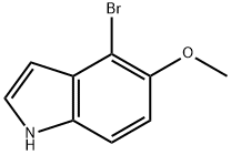 4-溴-5-甲氧基吲哚 结构式