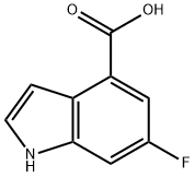 6-氟吲哚-4-甲酸 结构式