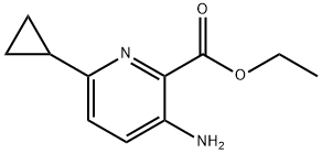 3-氨基-6-环丙基吡啶甲酸乙酯 结构式