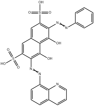 4,5-Dihydroxy-3-(phenylazo)-6-(8-quinolinylazo)-2,7-naphthalenedisulfonic acid 结构式