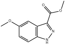 5-甲氧基-1H-吲唑-3-羧酸甲酯 结构式
