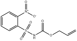 N-烯丙氧羰基-2-硝基苯磺酰胺 结构式