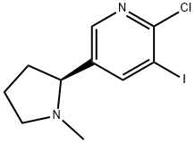 2-Chloro-3-iodo-5-[(2S)-1-Methyl-2-pyrrolidinyl]-pyridine 结构式