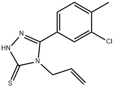 4-烯丙基-5-(3-氯-4-甲基苯基)-4H-1,2,4-三唑-3-硫醇 结构式