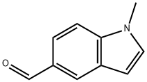 1-甲基-1H-吲哚-5-甲醛 结构式