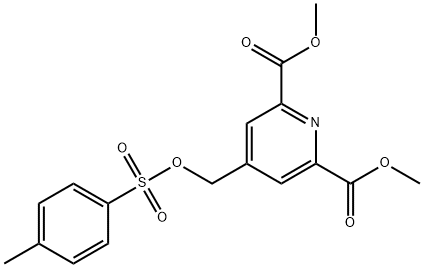 4-[[[(4-Methylphenyl)sulfonyl]oxy]Methyl]-2,6-pyridinedicarboxylic Acid 2,6-DiMethyl Ester 结构式