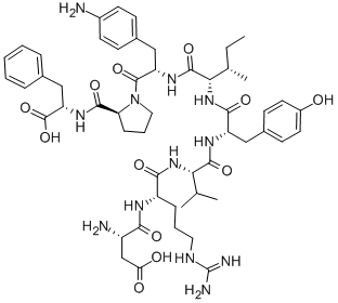 (P-AMINO-PHE6)-ANGIOTENSIN II 结构式