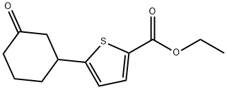 5-(3-氧代环己基)噻吩-2-甲酸乙酯 结构式