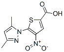 2-Thiophenecarboxylic  acid,  5-(3,5-dimethylpyrazol-1-yl)-4-nitro-  (7CI) 结构式