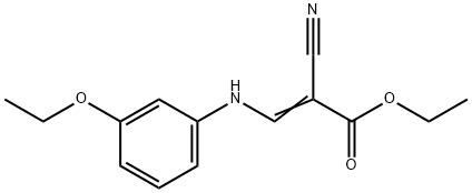 2-氰基-3 - ((3-乙氧基苯基)氨基)丙烯酸乙酯 结构式
