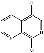 5-溴-8-氯-1,7-萘啶 结构式