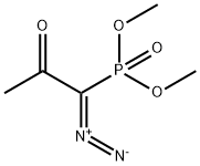 (1-重氮基-2-氧代丙基)膦酸二甲酯 结构式