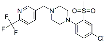 1-[4-CHLORO-2-(METHYLSULFONYL)PHENYL]-4-([6-(TRIFLUOROMETHYL)PYRIDIN-3-YL]METHYL)PIPERAZINE 结构式