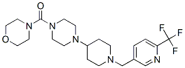 4-([4-(1-([6-(TRIFLUOROMETHYL)PYRIDIN-3-YL]METHYL)PIPERIDIN-4-YL)PIPERAZIN-1-YL]CARBONYL)MORPHOLINE 结构式