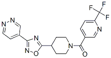4-[5-(1-([6-(TRIFLUOROMETHYL)PYRIDIN-3-YL]CARBONYL)PIPERIDIN-4-YL)-1,2,4-OXADIAZOL-3-YL]PYRIDAZINE 结构式