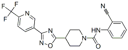 N-(2-CYANOPHENYL)-4-(3-[6-(TRIFLUOROMETHYL)PYRIDIN-3-YL]-1,2,4-OXADIAZOL-5-YL)PIPERIDINE-1-CARBOXAMIDE 结构式