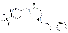1-(2-PHENOXYETHYL)-4-([6-(TRIFLUOROMETHYL)PYRIDIN-3-YL]METHYL)-1,4-DIAZEPAN-5-ONE 结构式